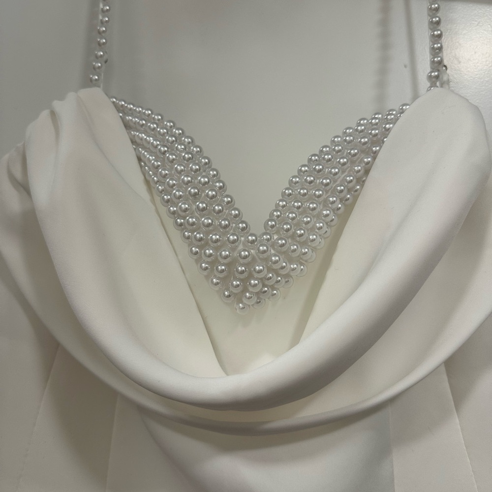 Meshki Liliane Suiting Mini Dress - Ivory (Preferred Fibres) - Picture 6 of 11